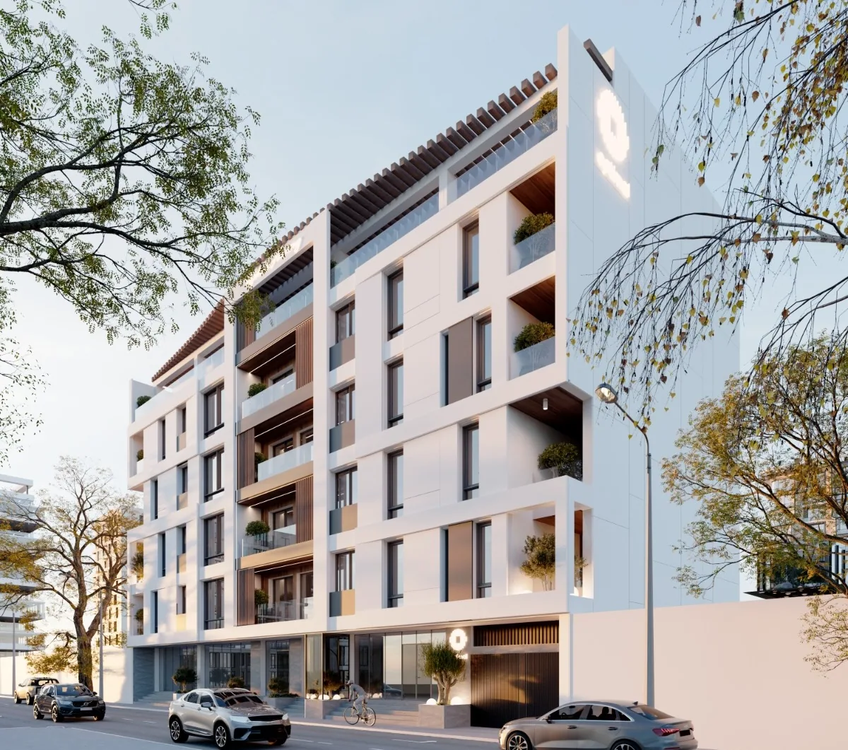 Façade contemporaine de la Résidence Harmony